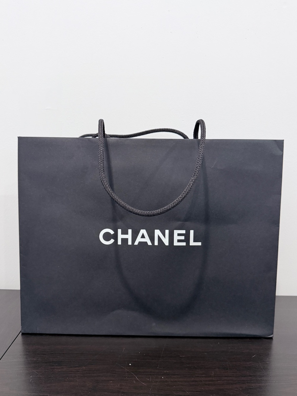 Chanel Large Black Paper Gift Bag